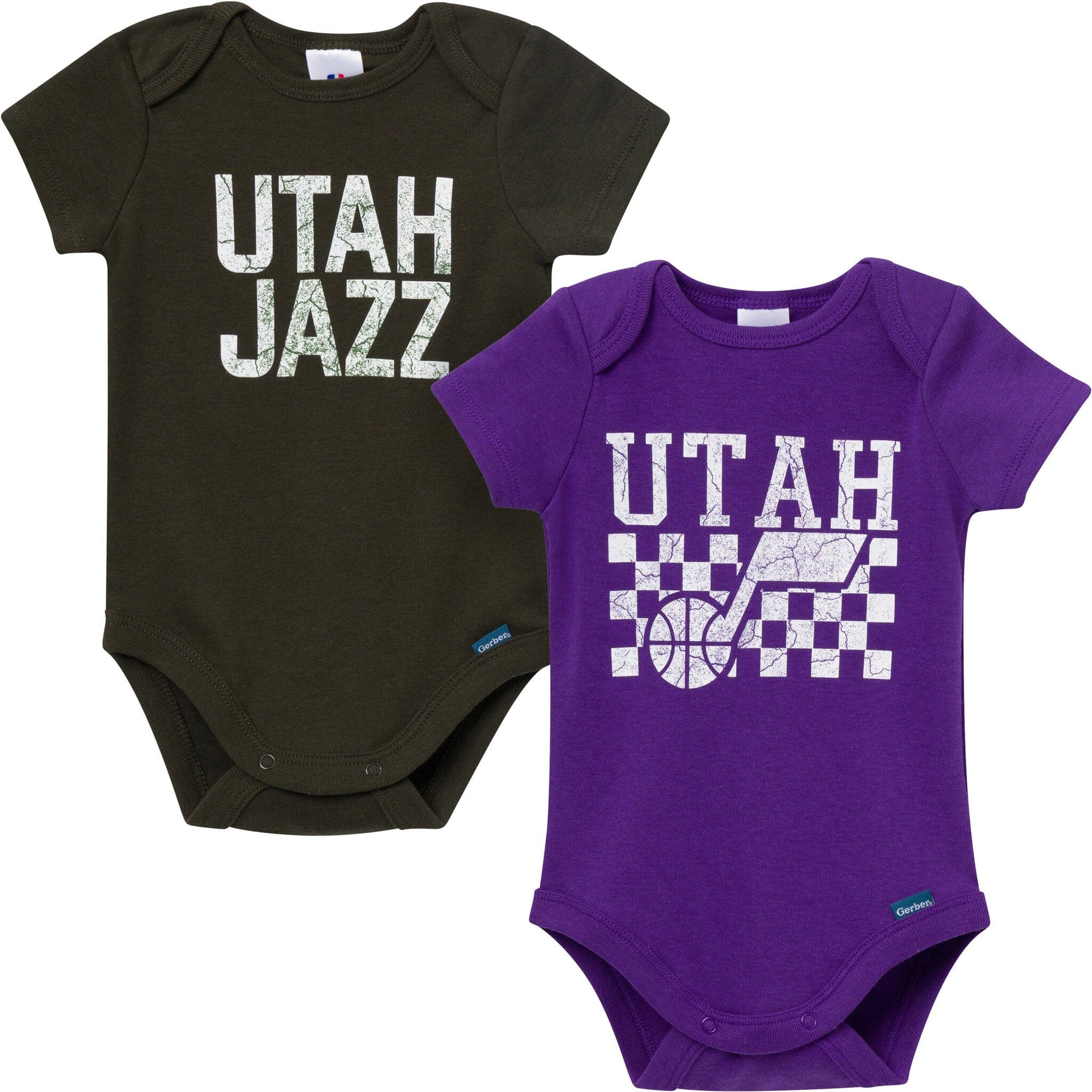 2-Pack Baby Neutral Utah Jazz Bodysuits Onesies Bodysuits Gerber® 