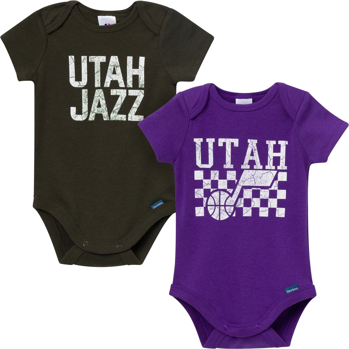 2-Pack Baby Neutral Utah Jazz Bodysuits Onesies Bodysuits Gerber® 