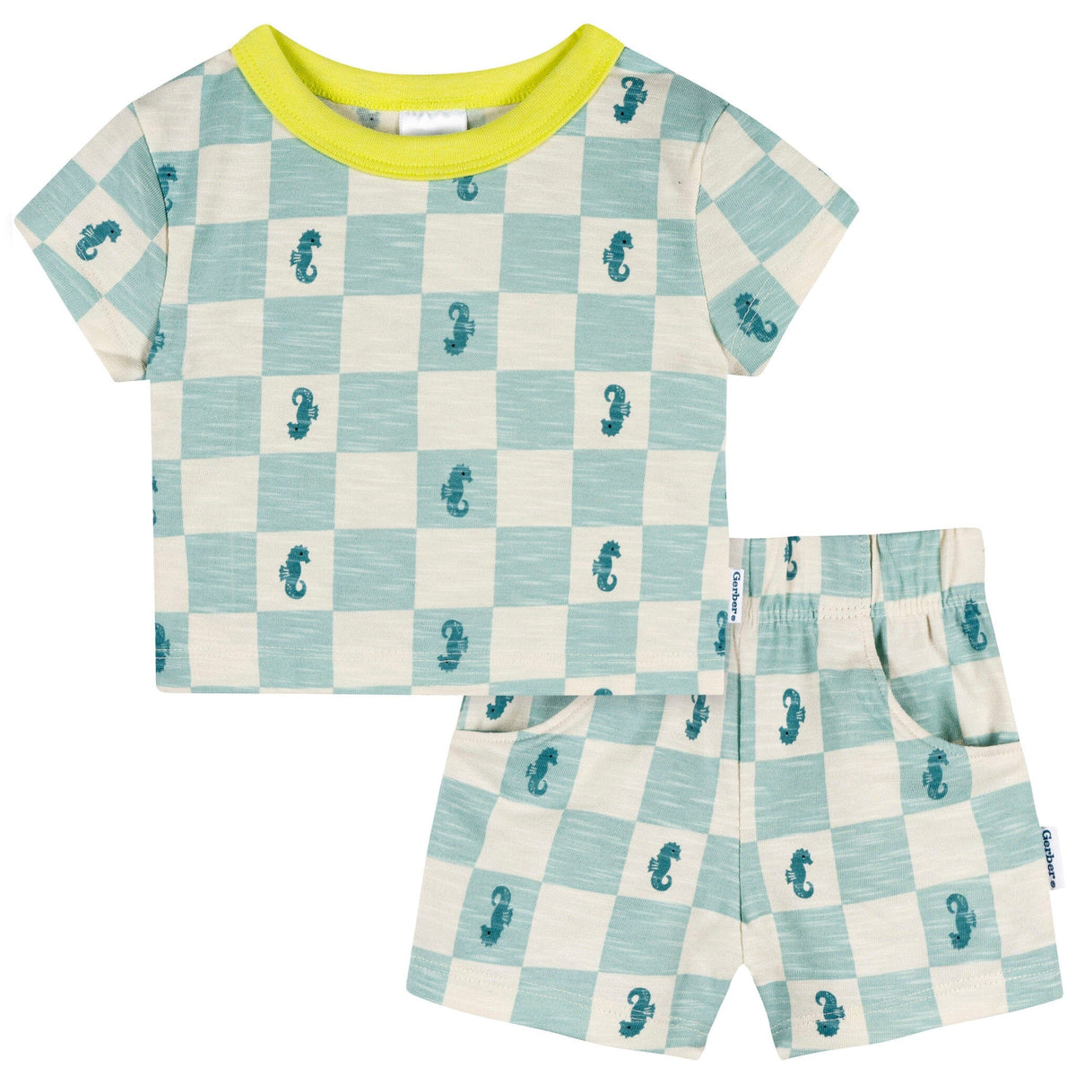 2-Piece Baby & Toddler Boys Green Seahorse T-Shirt and Shorts Set Outfits & Sets Gerber® 