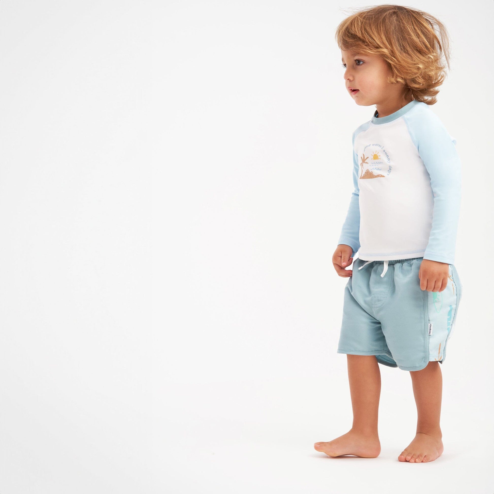 2-Piece Baby & Toddler Boys Surf Rashguard Set