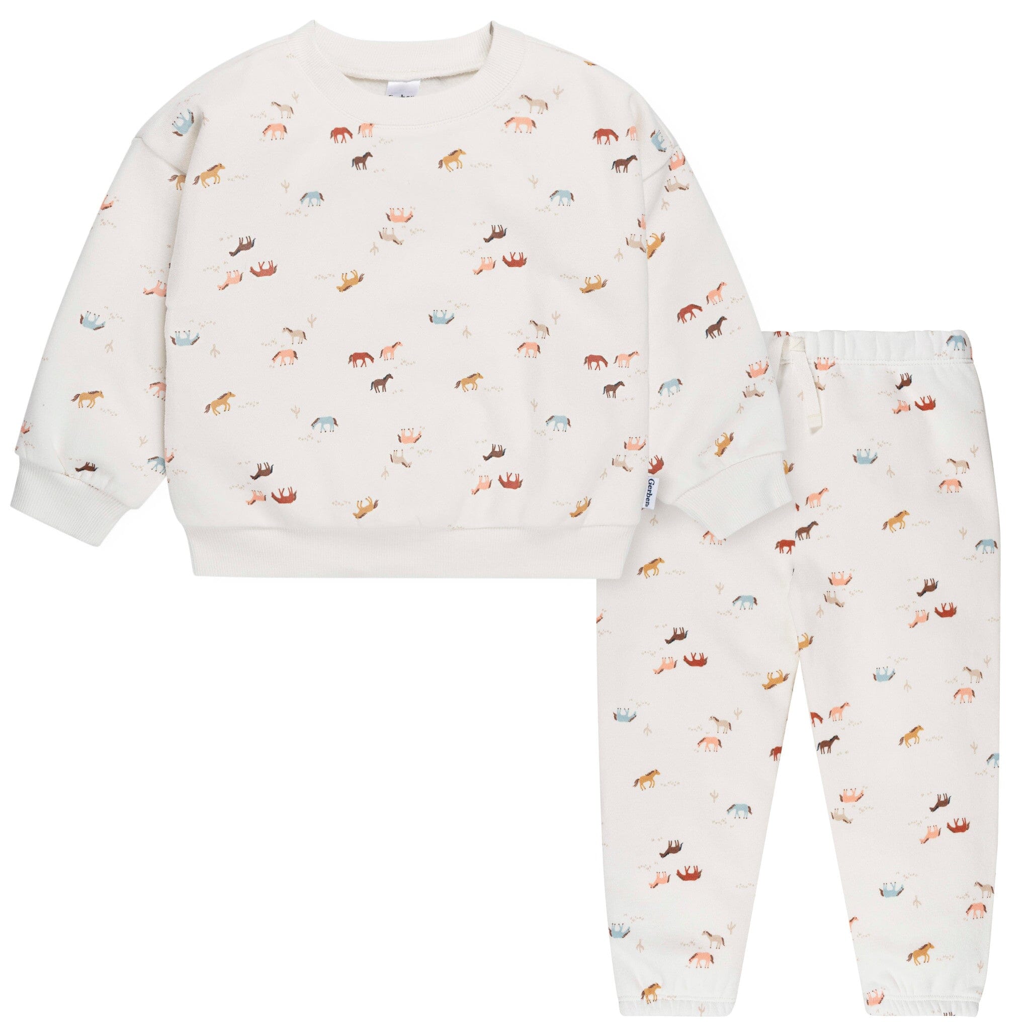2-Piece Baby & Toddler Girls Western Horses Fleece Outfit Set Outfits & Sets Gerber® 