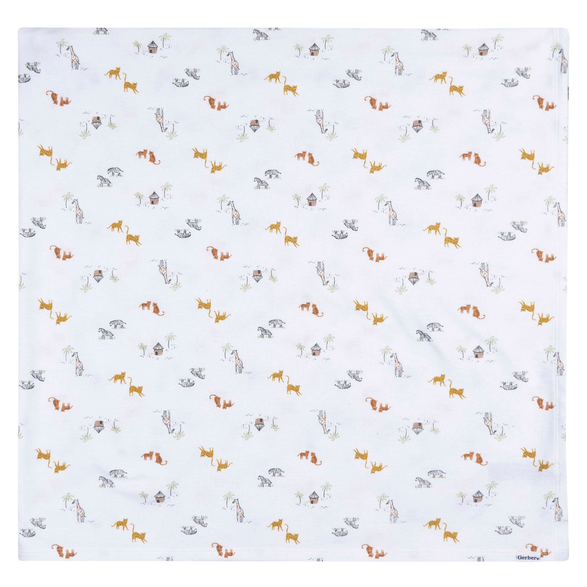 2-Piece Baby Neutral Safari Swaddle and Cap Set Blankets Gerber® 