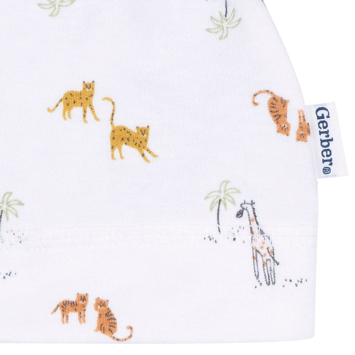 2-Piece Baby Neutral Safari Swaddle and Cap Set Blankets Gerber® 