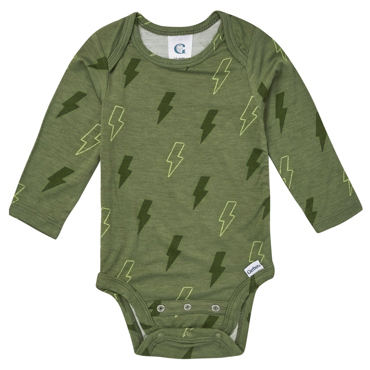2-Piece Baby Boys Green Bolts Onesie® Pant Set Outfits & Sets Gerber® 
