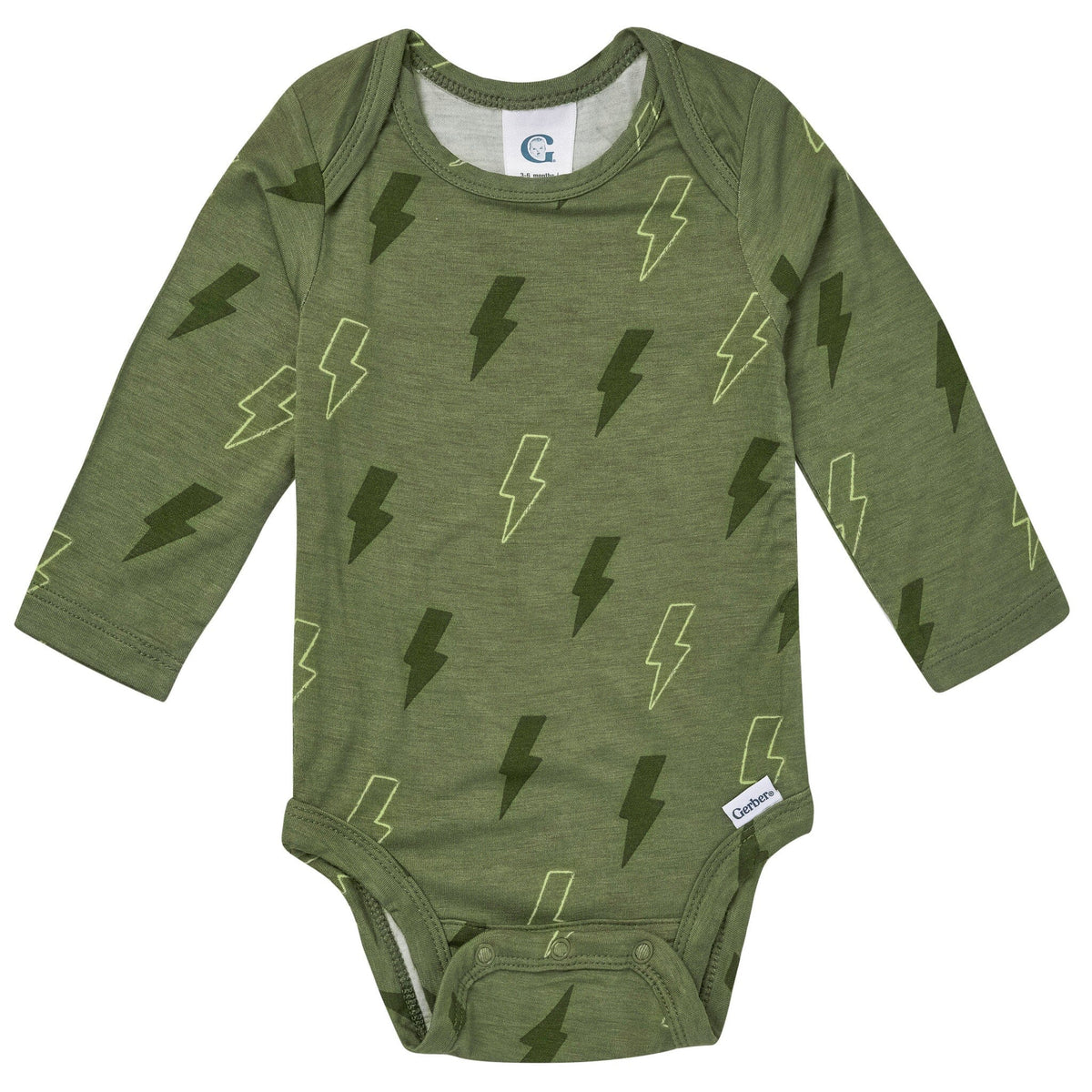 2-Piece Baby Boys Green Bolts Onesie® Pant Set Outfits & Sets Gerber® 
