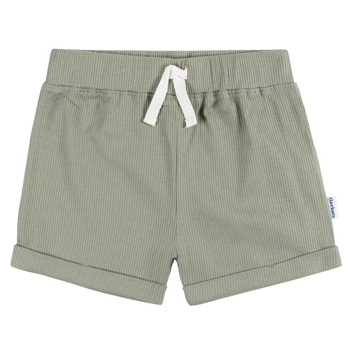 2-Piece Baby Boys Olive Bodysuit and Shorts