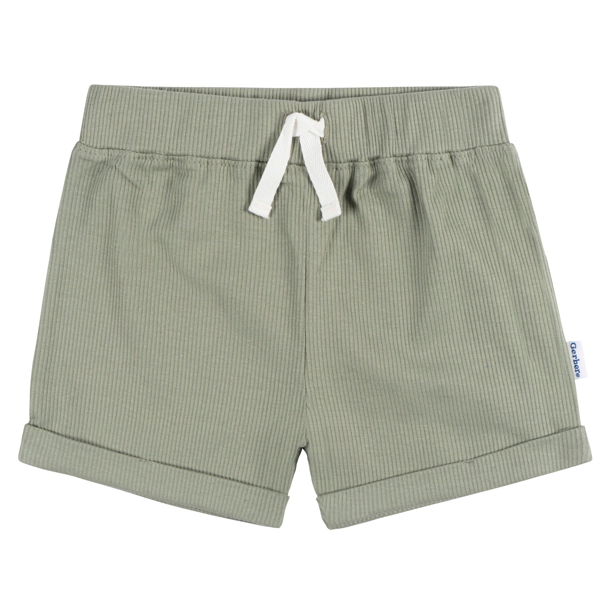 2-Piece Baby Boys Olive Bodysuit and Shorts