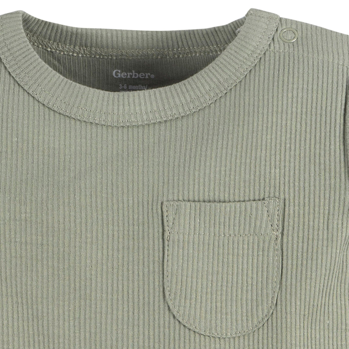 2-Piece Baby Boys Olive Bodysuit and Shorts