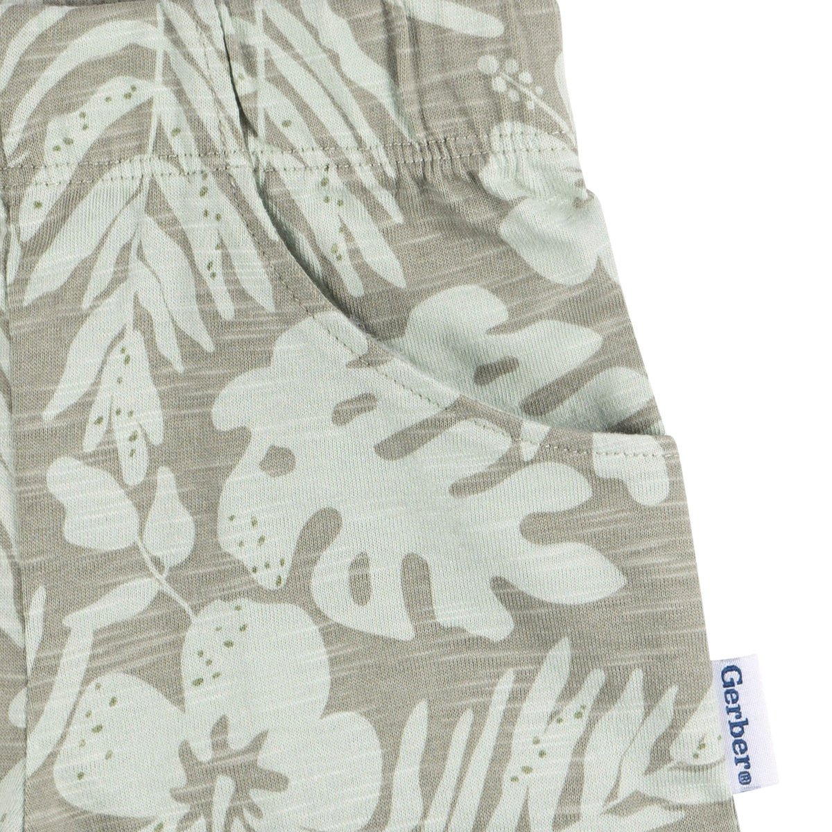 2-Piece Baby Boys Tropical Leaves T-Shirt and Shorts Set
