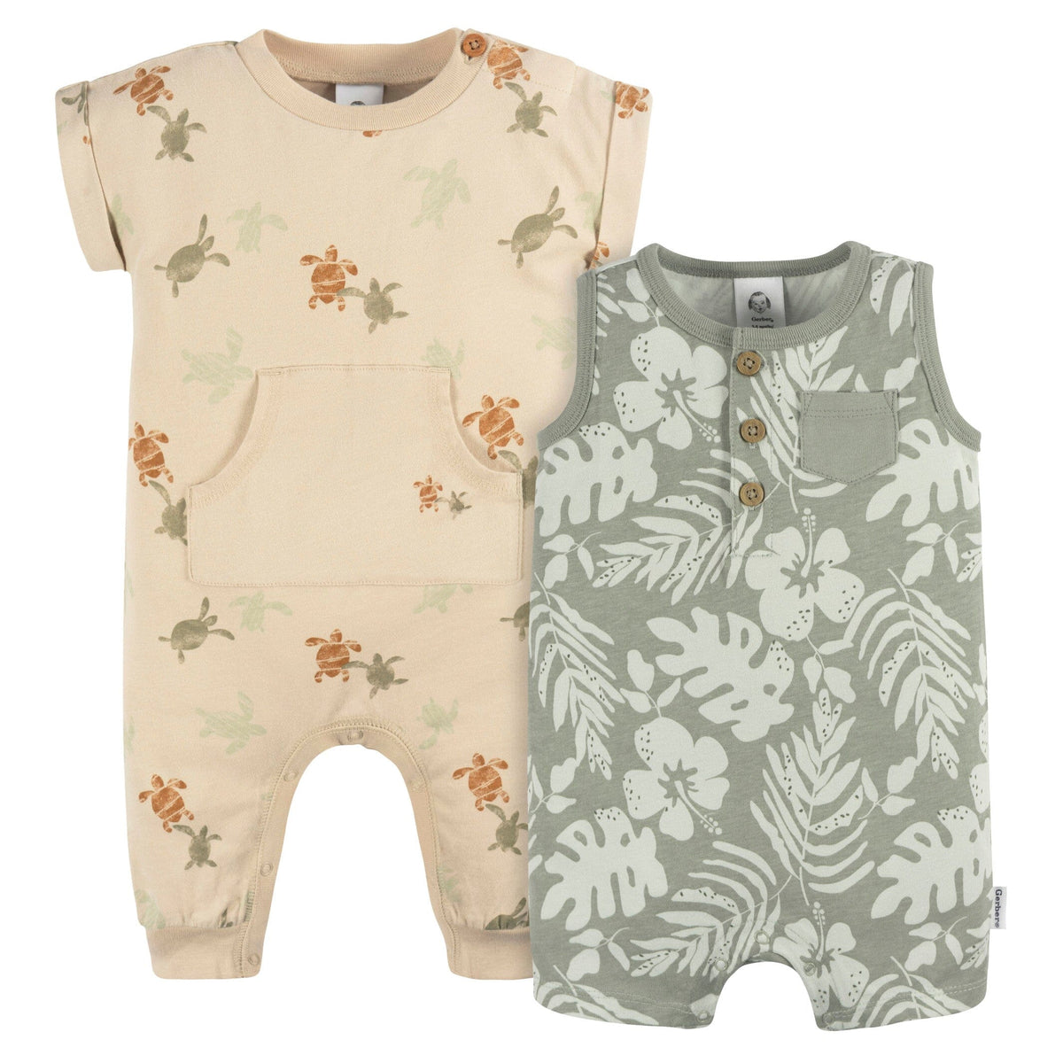 2-Pack Baby Boys Tropical Romper
