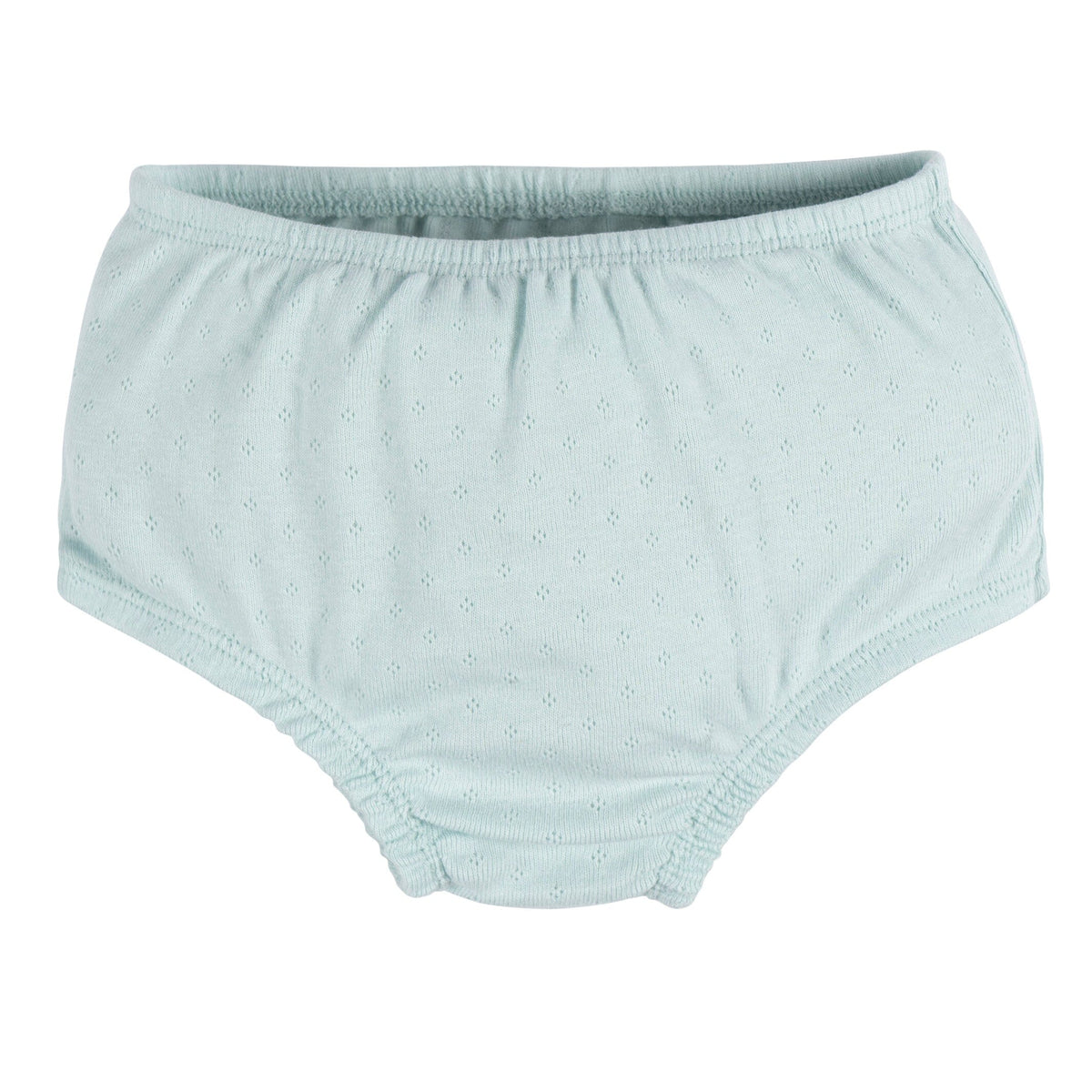 2-Piece Baby Girls Aqua Blue Dress & Diaper Cover