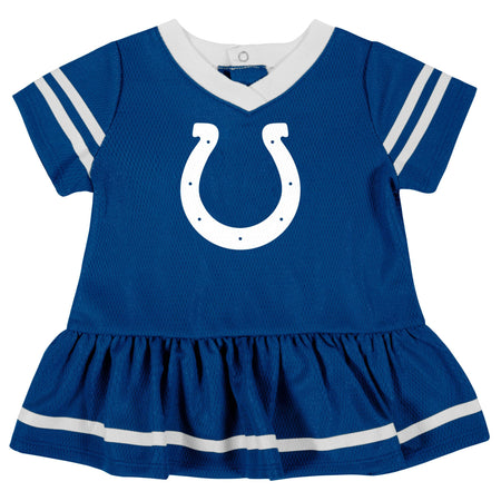 2-Piece Baby Girls Indianapolis Colts Dress & Diaper Cover Set