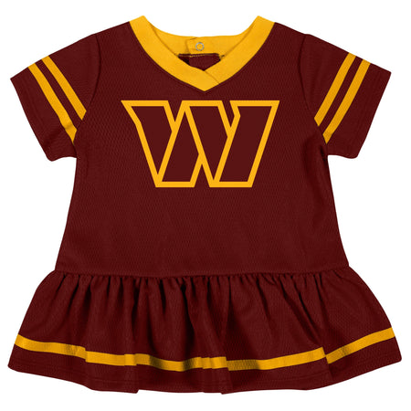 2-Piece Baby Girls Washington Commanders Dress & Diaper Cover Set