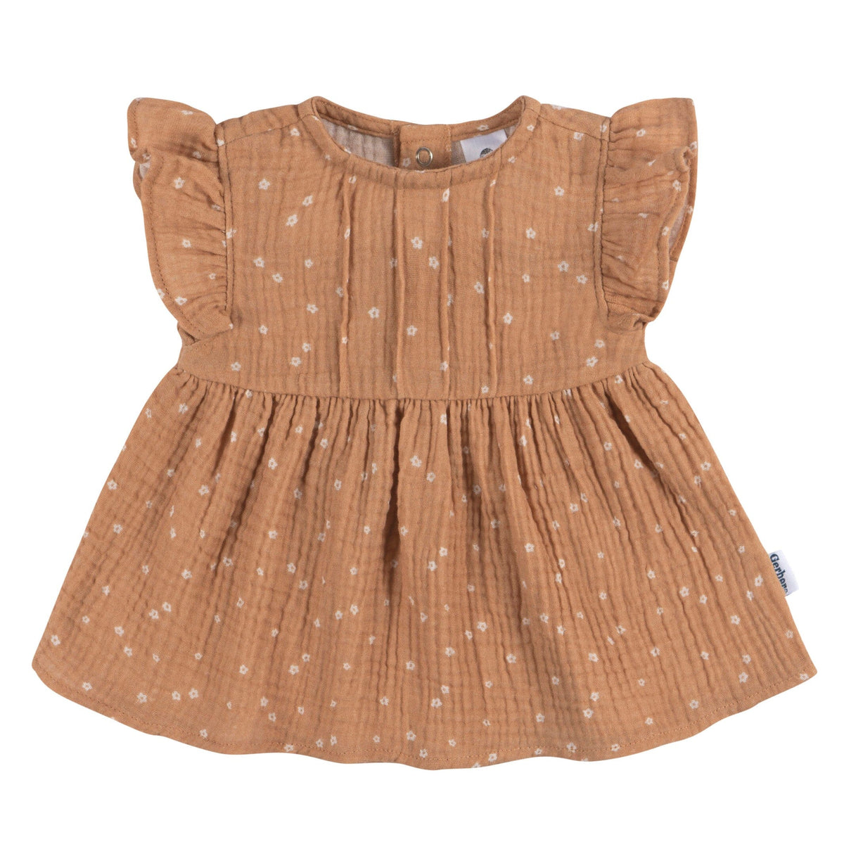 2-Piece Baby Girls Ditsy Floral Dress and Diaper Cover