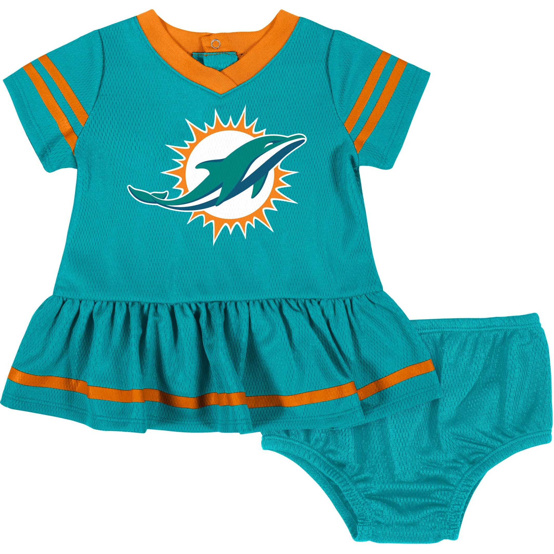 2-Piece Baby Girls Dolphins Dress & Diaper Cover Set