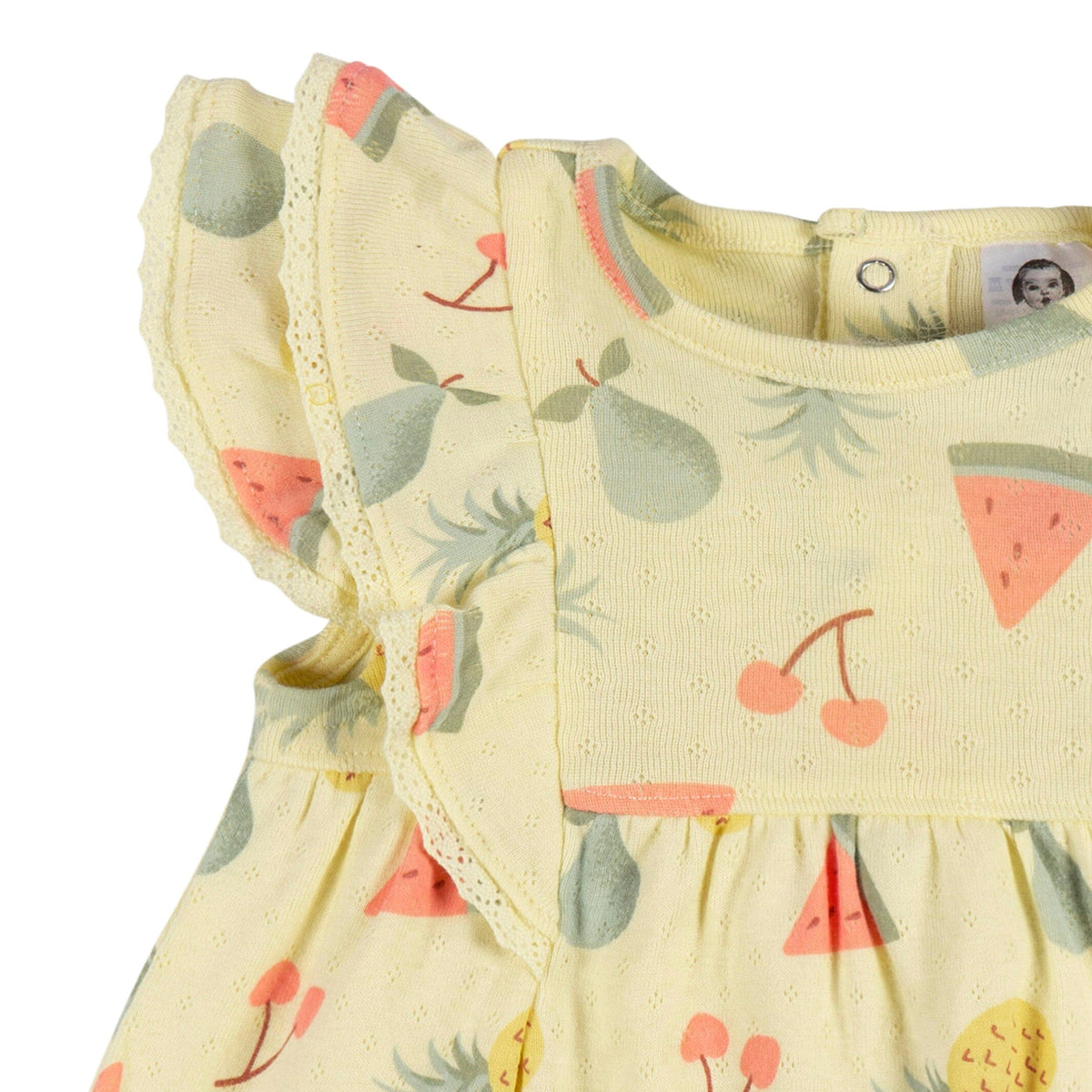 2-Piece Baby Girls Fruit Dress & Diaper Cover