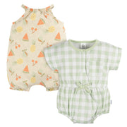 2-Pack Baby Girls Fruit Romper