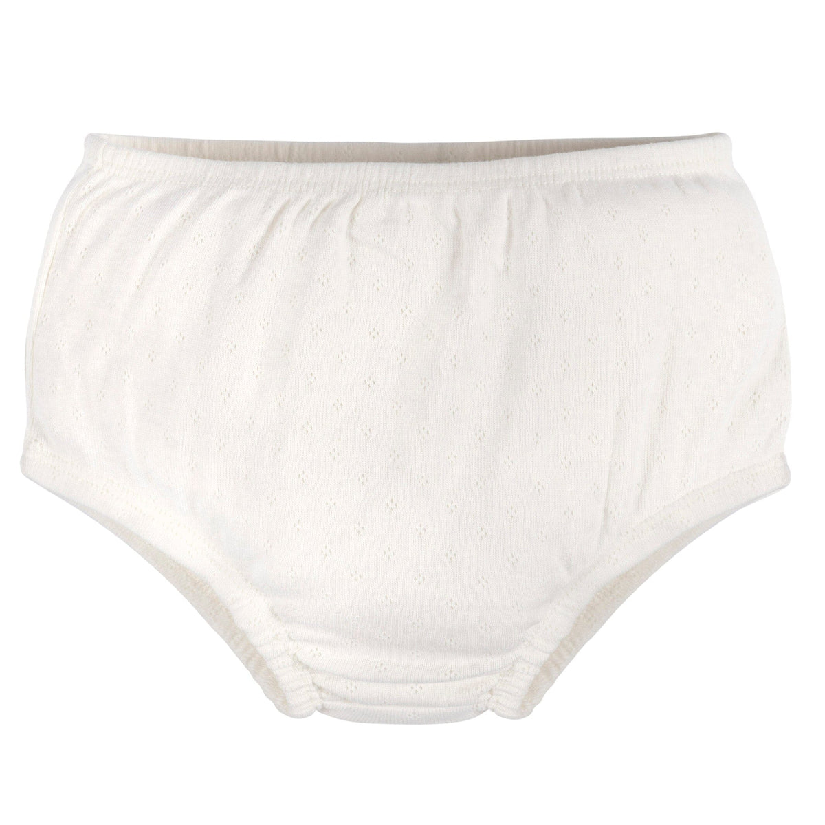 2-Piece Baby Girls Ivory Dress & Diaper Cover