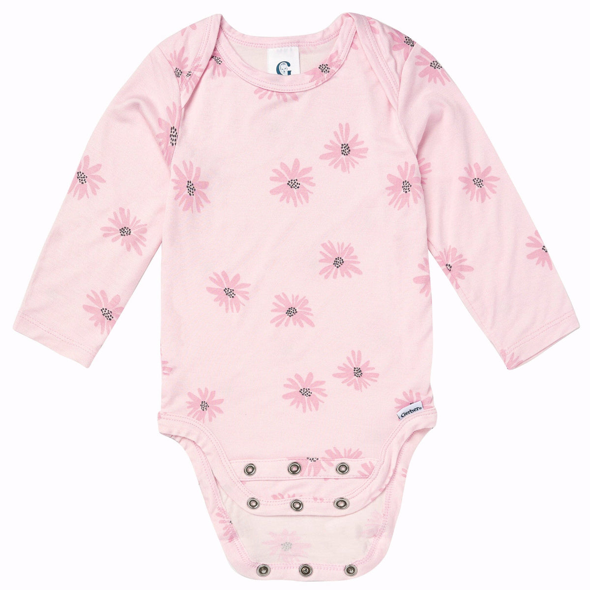 2-Piece Baby Girls Pink Floral Onesie® Pant Set Outfits & Sets Gerber® 