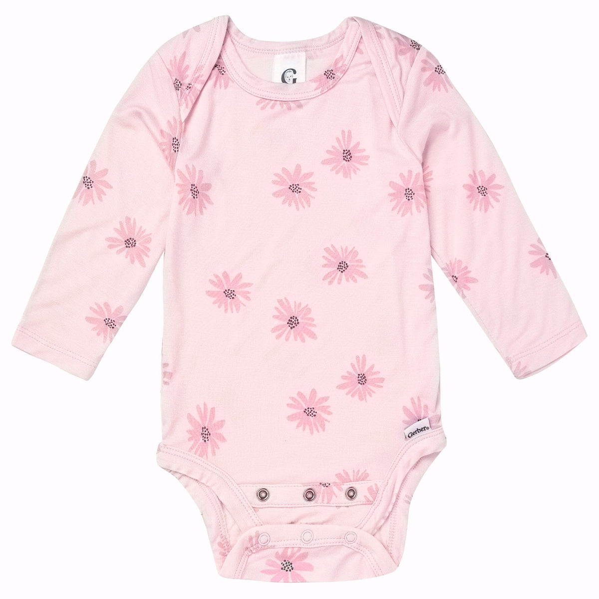 2-Piece Baby Girls Pink Floral Onesie® Pant Set Outfits & Sets Gerber® 