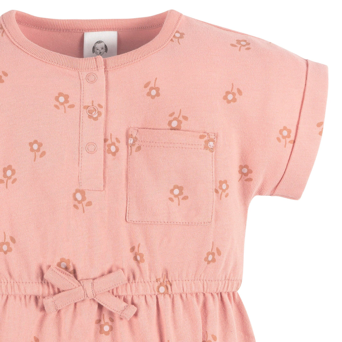 2-Pack Baby Girls Retro Floral Romper
