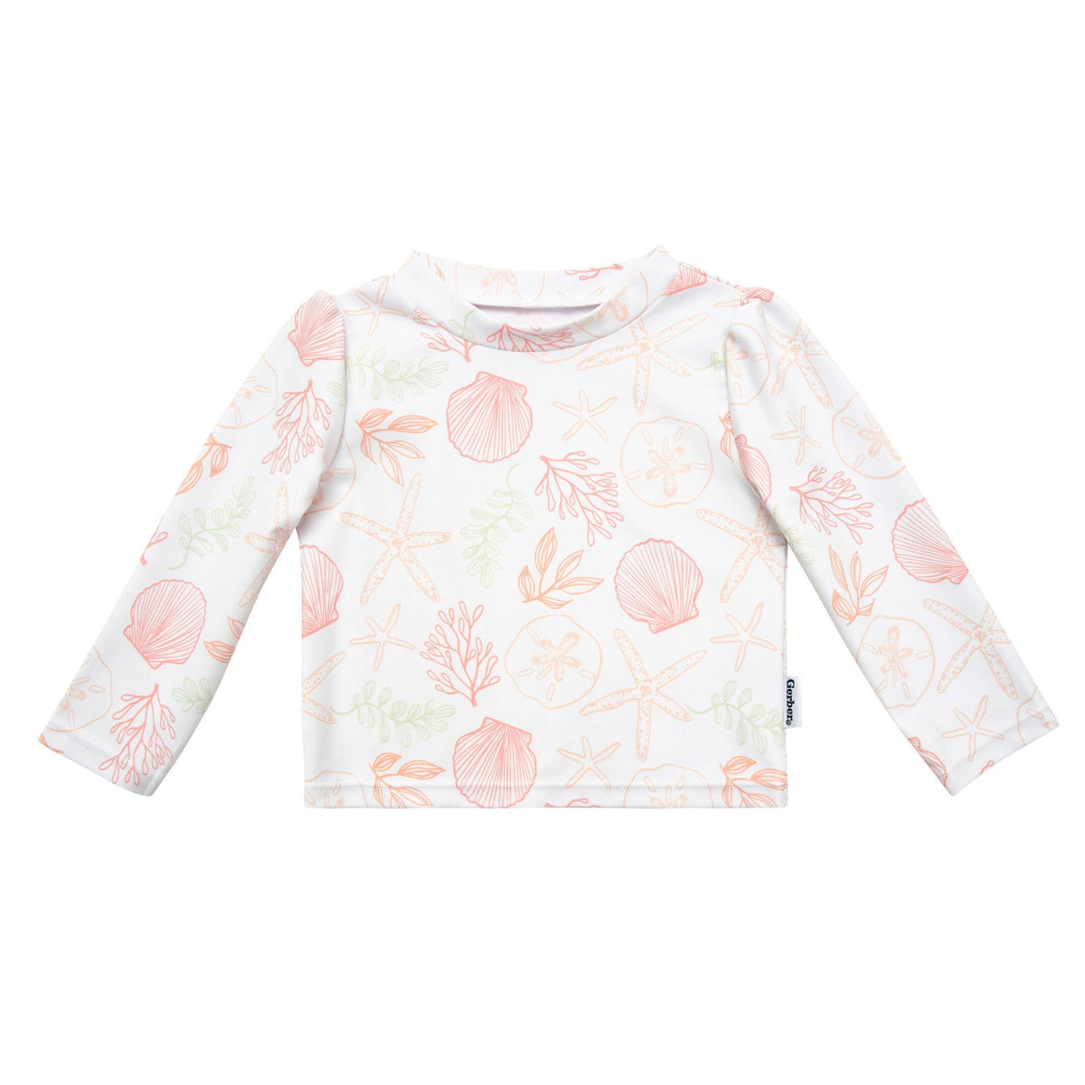 2-Piece Baby Girls Shells Rashguard Set