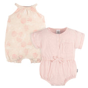 2-Pack Baby Girls Shells Romper