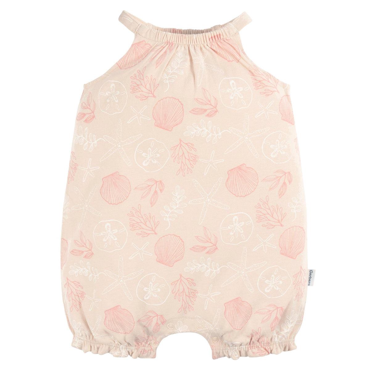 2-Pack Baby Girls Shells Romper