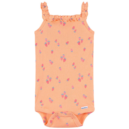 2-Piece Baby Girls Strawberries Bodysuit & Shorts Set