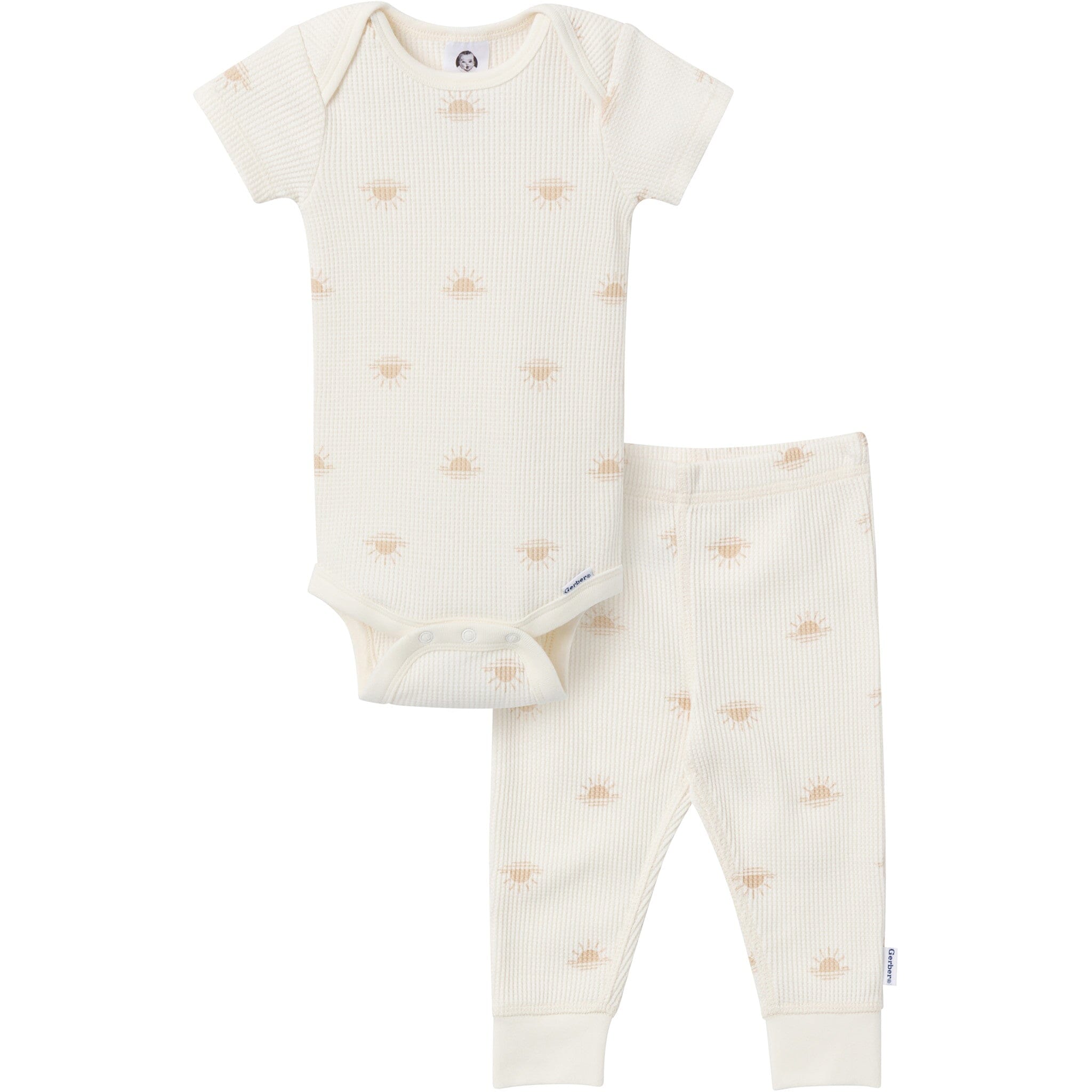 2-Piece Baby Girls Yellow Sun Onesies® Bodysuit and Pants Set Outfits & Sets Gerber® 