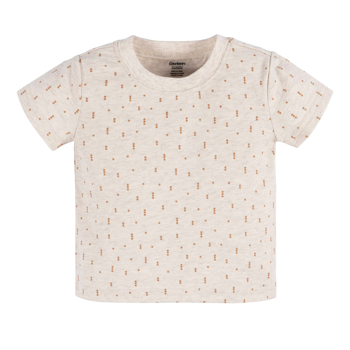 2-Piece Baby Neutral Dots Romper and T-Shirt