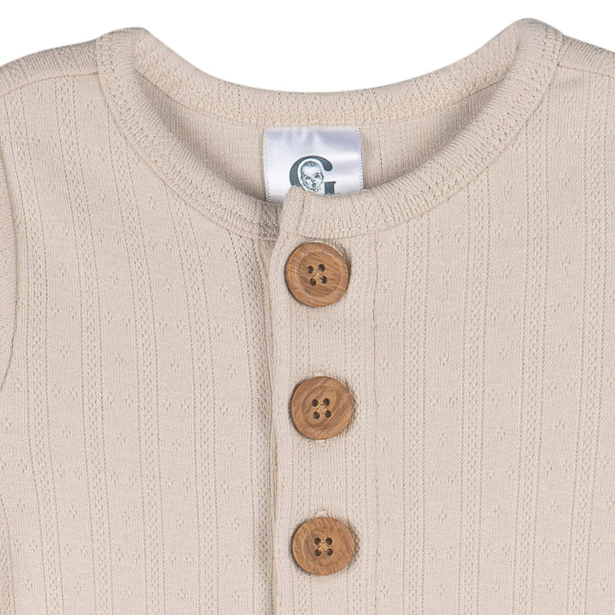2-Piece Baby Neutral Oat Milk Gown & Hat Set Gerber® 