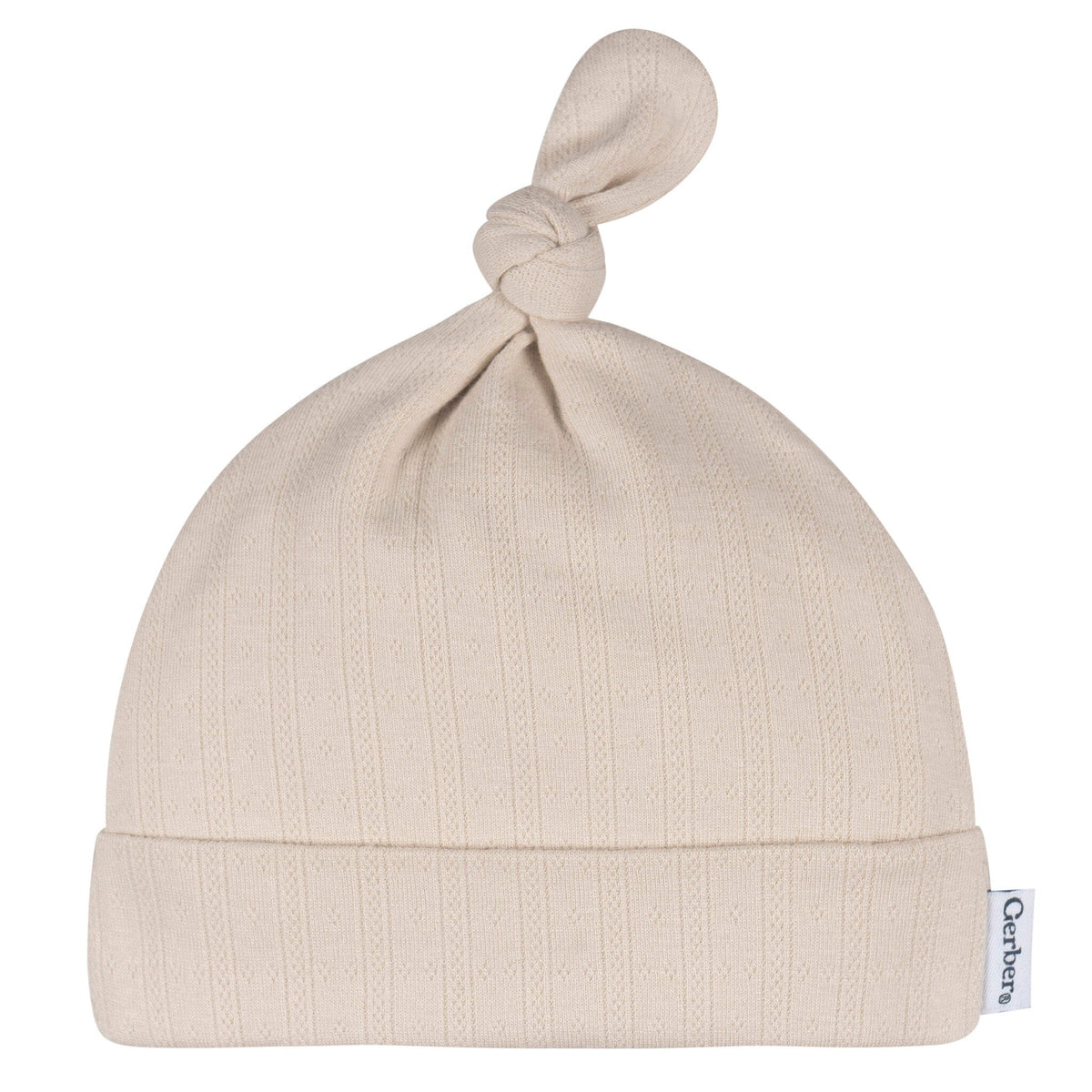 2-Piece Baby Neutral Oat Milk Gown & Hat Set Gerber® 
