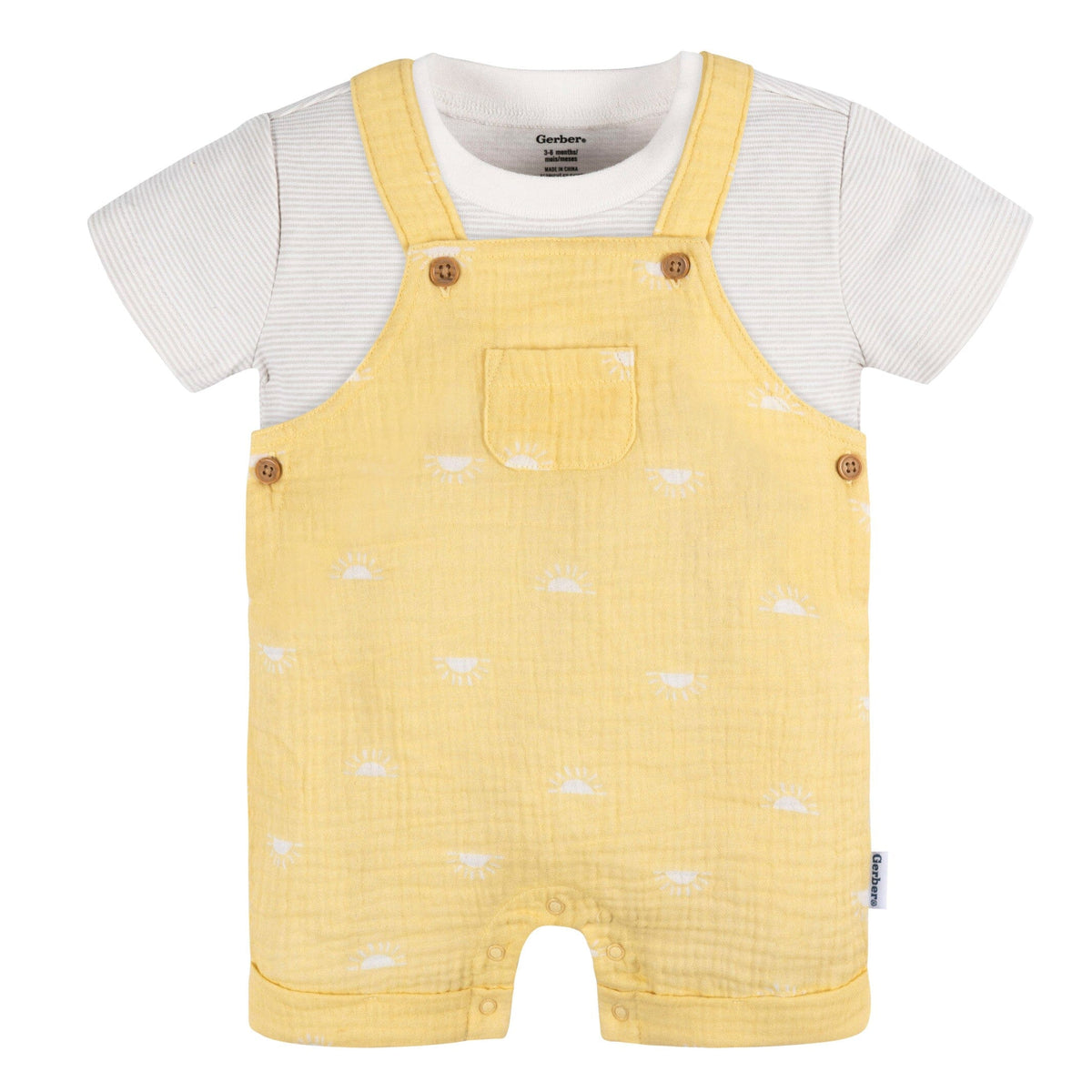 2-Piece Baby Neutral Sunrise Romper and T-Shirt
