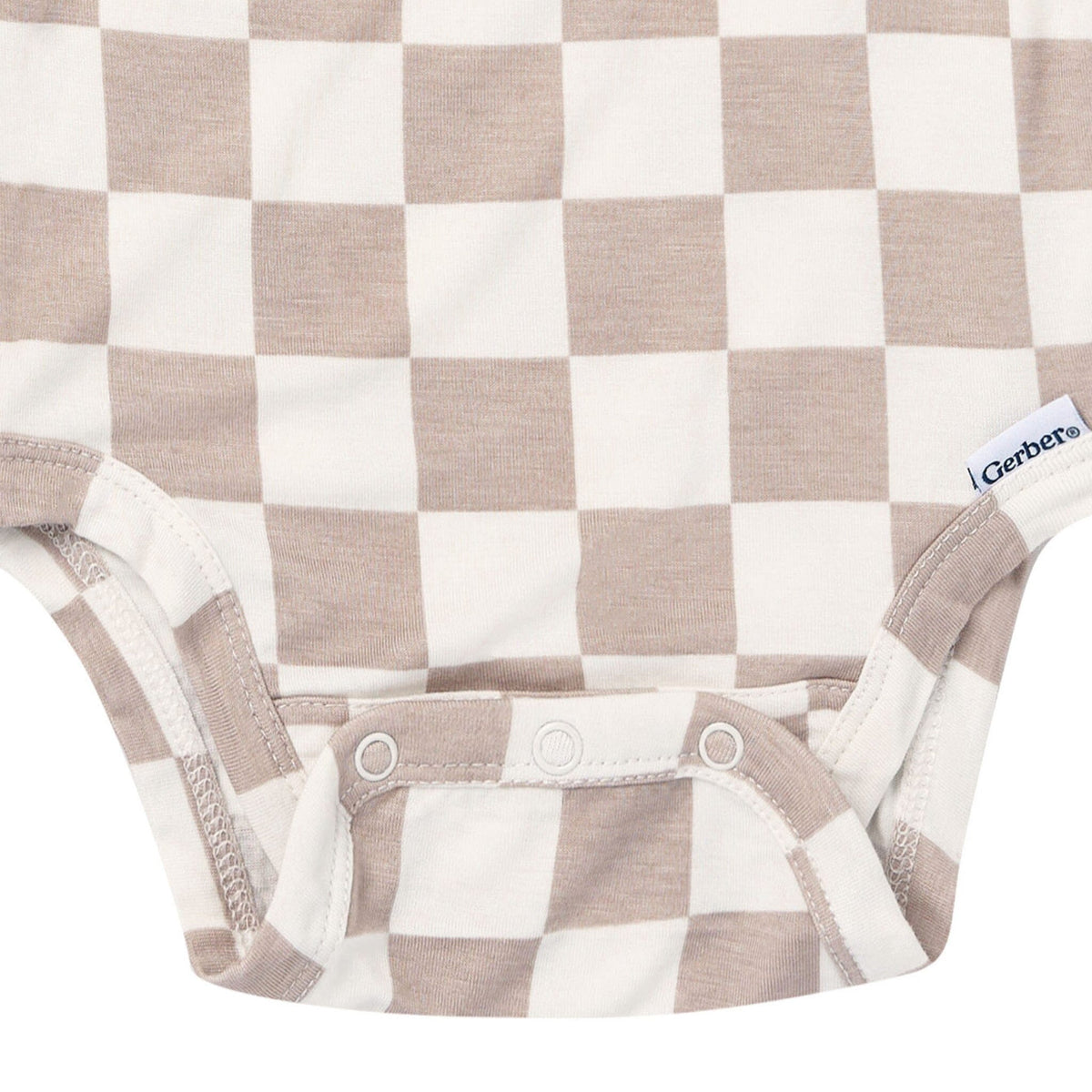 2-Piece Baby Neutral Taupe Check Onesie® Pant Set Outfits & Sets Gerber® 