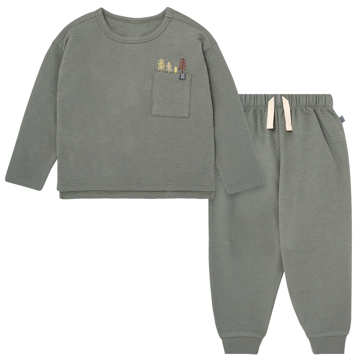 2-Piece Baby Boys Olive Green Long Sleeve T-Shirt and Jogger Set Outfits & Sets Gerber® 