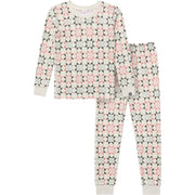 2-Piece Baby Girls Off-White Snug Fitting Footless Pajama Set Sleepwear Gerber® 