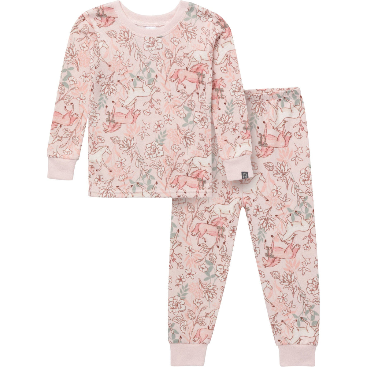 2-Piece Baby Girls Pink Snug Fitting Footless Pajama Set Sleepwear Modern Moments™ by Gerber® 