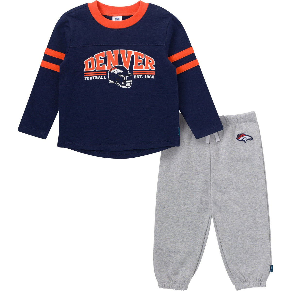 2-Piece Infant & Toddler Boys Denver Broncos Shirt and Sweatpant Set NFL NFL 