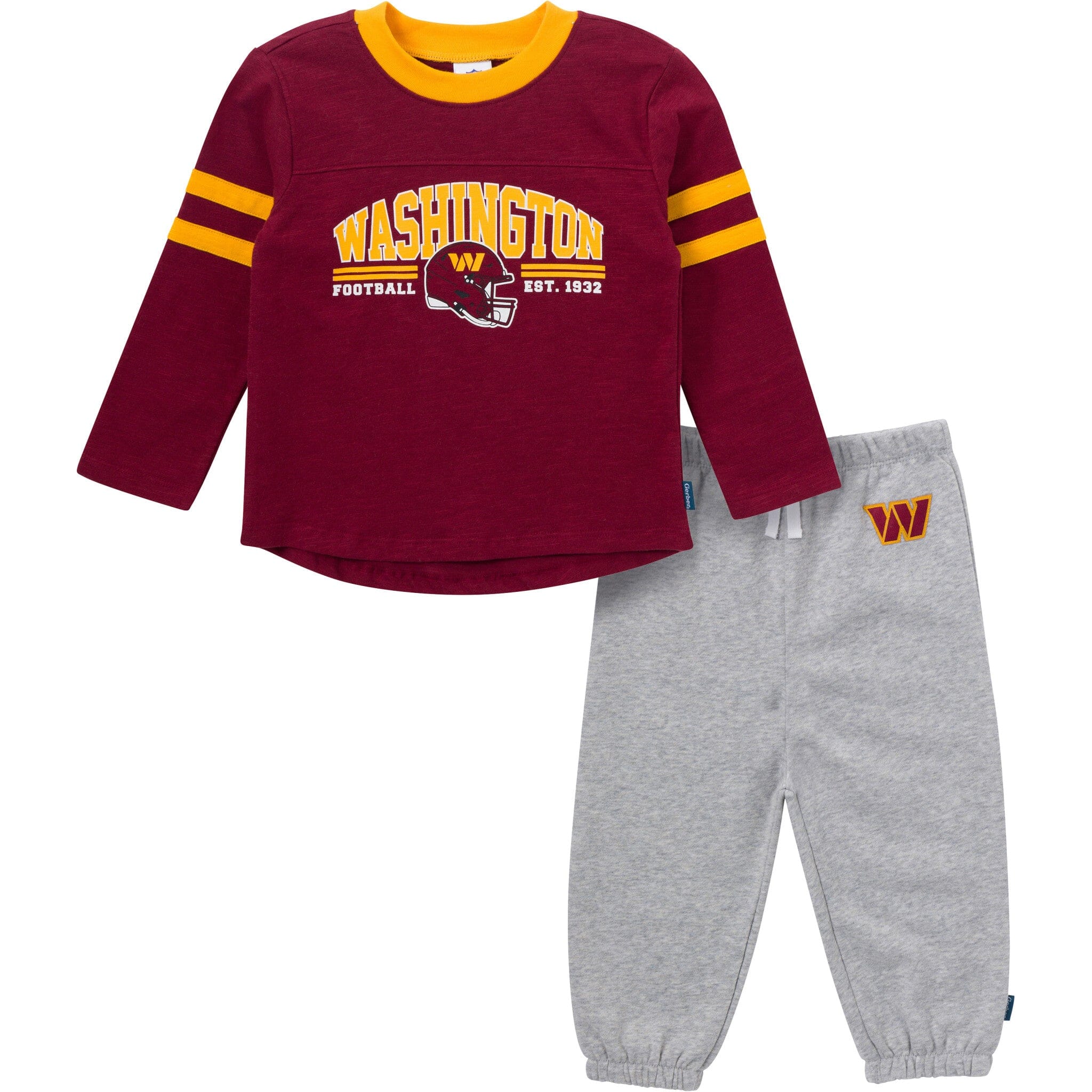 2-Piece Infant & Toddler Boys Commanders Shirt and Sweatpant Set NFL NFL 