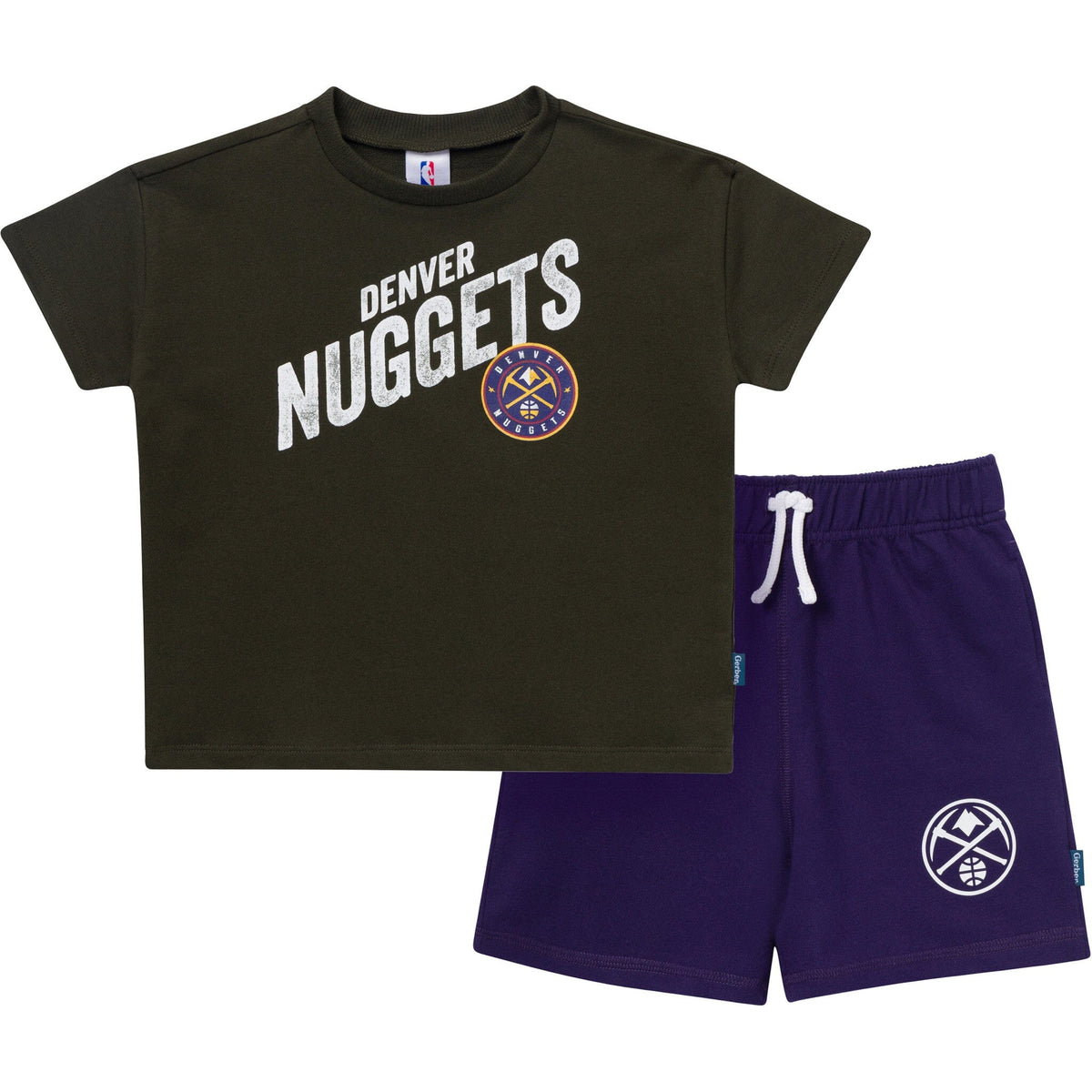2-Piece Infant & Toddler Boys Denver Nuggets T-Shirt & Shorts Set Outfits & Sets Gerber® 