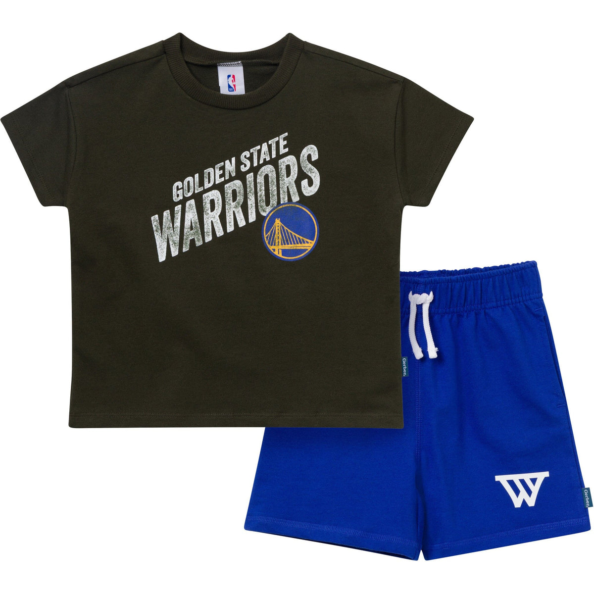 2-Piece Infant & Toddler Boys Golden State Warriors T-Shirt & Shorts Set Outfits & Sets Gerber® 