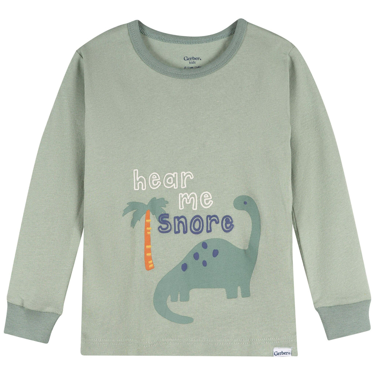 2-Piece Infant & Toddler Boys Green Dino Cotton Pajama Set sleepwear Gerber® 
