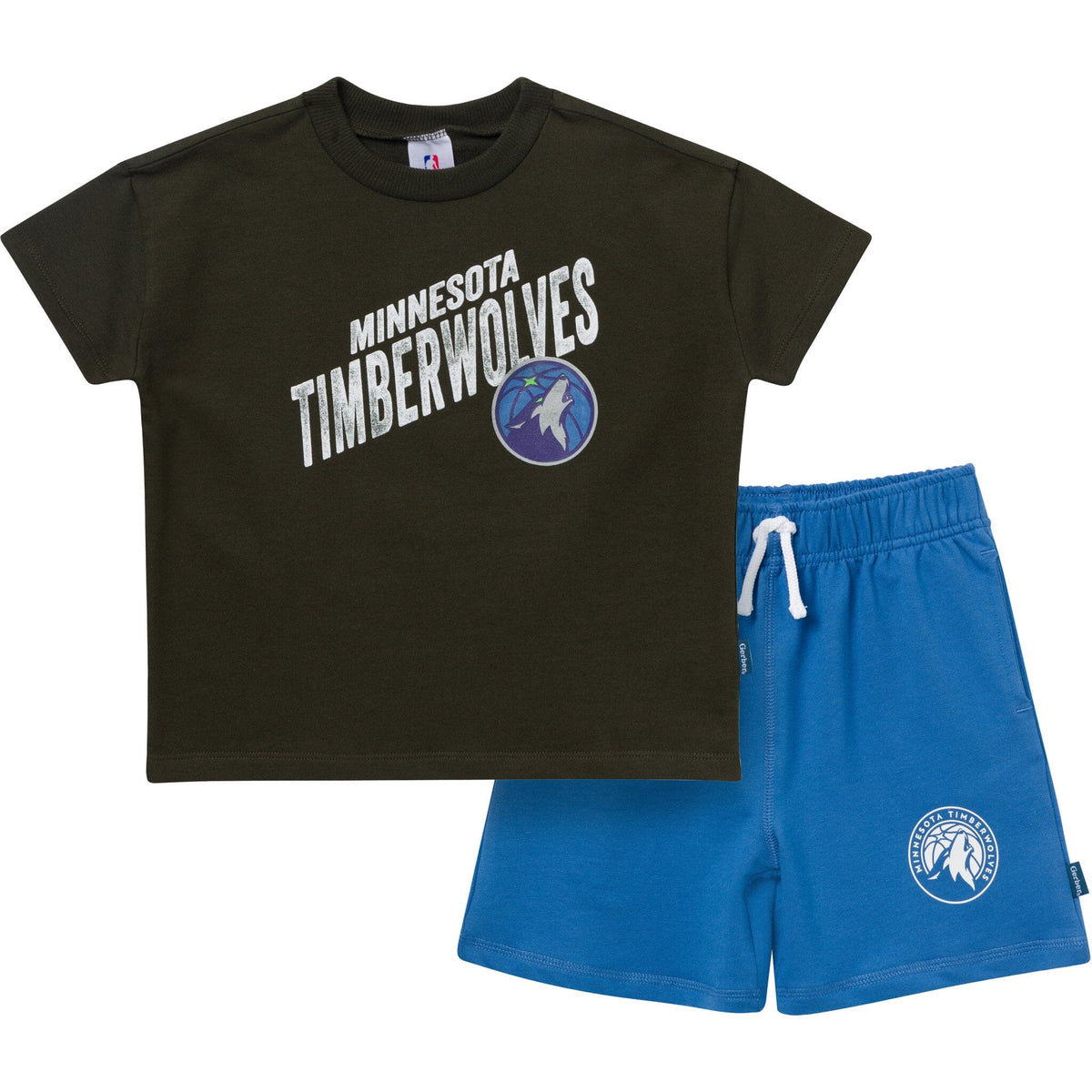 2-Piece Infant & Toddler Boys Minnesota Timberwolves T-Shirt & Shorts Set Outfits & Sets Gerber® 