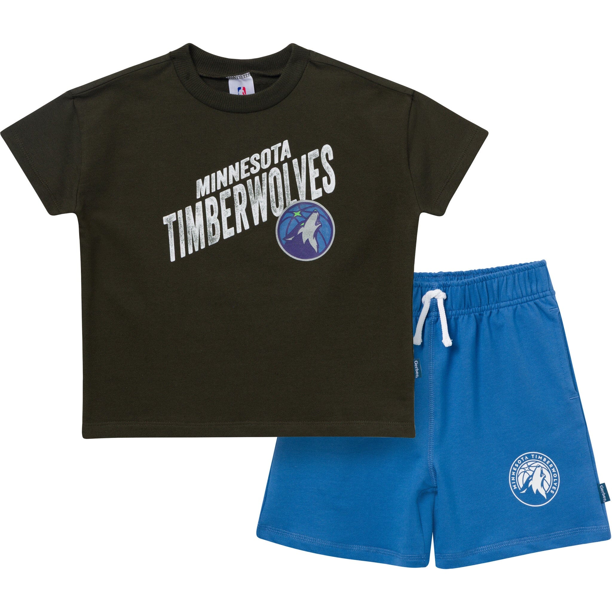 2-Piece Infant & Toddler Boys Minnesota Timberwolves T-Shirt & Shorts Set Outfits & Sets Gerber® 