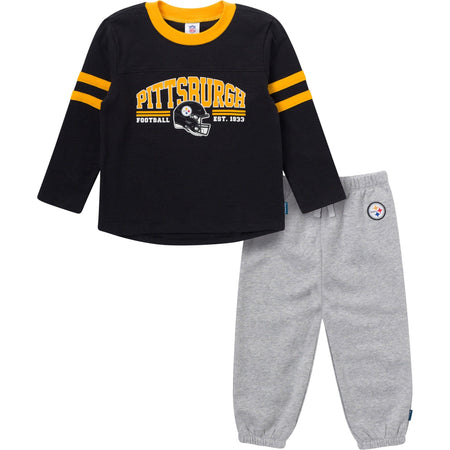 2-Piece Infant & Toddler Boys Pittsburgh Steelers Shirt and Sweatpant Set