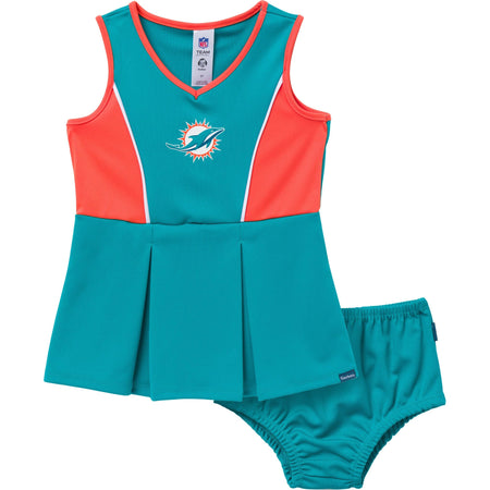 2-Piece Infant & Toddler Girls Miami Dolphins Cheer Dress Set