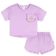 2-Piece Infant & Toddler Girls Lavender Pocket Tee and Shorts Set Outfits & Sets Gerber® 