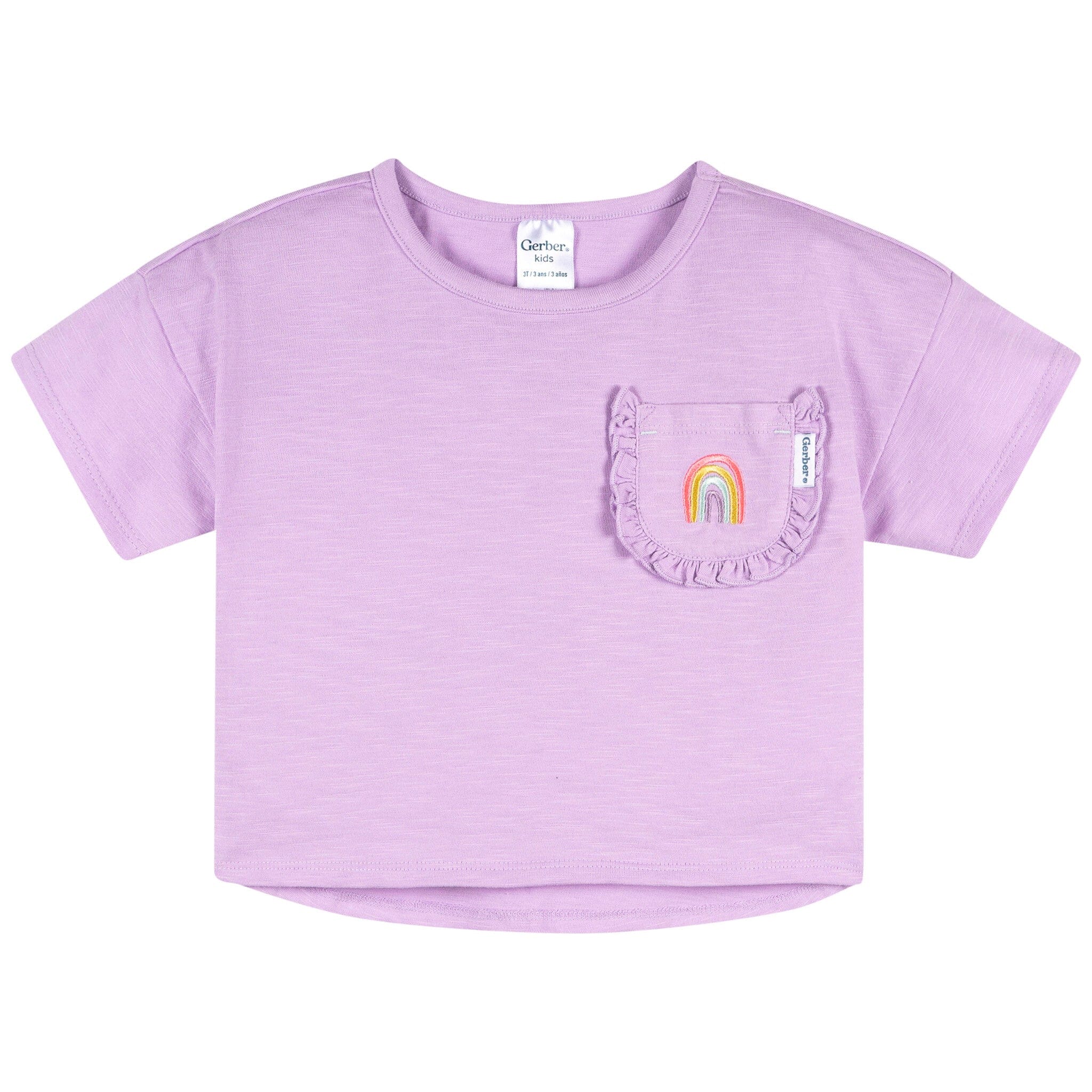2-Piece Infant & Toddler Girls Lavender Pocket Tee and Shorts Set Outfits & Sets Gerber® 