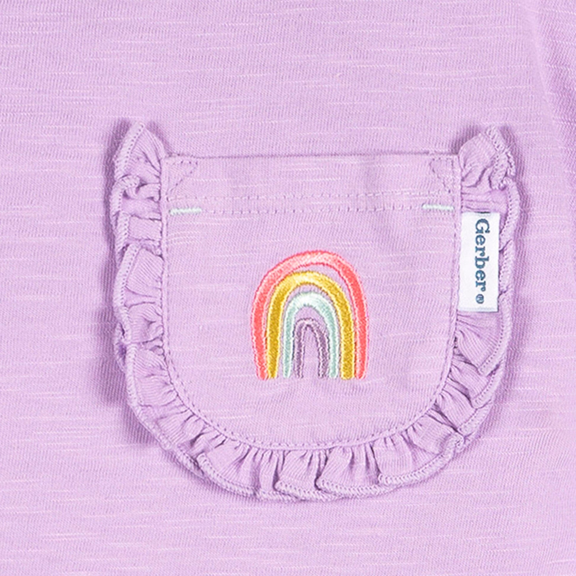 2-Piece Infant & Toddler Girls Lavender Pocket Tee and Shorts Set Outfits & Sets Gerber® 